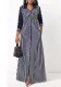 Women's Casual Shirt Outerwear Women's Striped Long Sleeve Shirt Dress