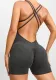 Women Yoga Pants Pleated Backless Sports Jumpsuit