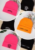 Autumn and winter Letter embroidered Kintting Hat