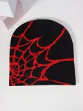 Autumn and winter spider web jacquard knitting warm hat and cold hat