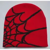 Autumn and winter spider web jacquard knitting warm hat and cold hat