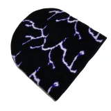 Autumn and winter spider web jacquard knitting warm hat and cold hat