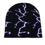 Autumn and winter spider web jacquard knitting warm hat and cold hat