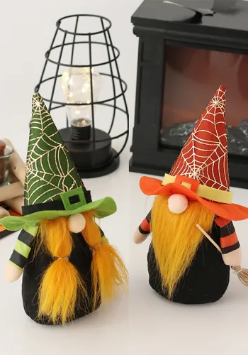 Halloween Home Party Decorations Pumpkin Faceless Forest Old Man Witch Doll Ornament