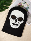 Gorro tejido con calavera de invierno de Halloween
