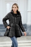 Winter Padded Coat Slim Stand Collar Women's Maxi Slim Waist Down Jacket