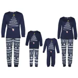 Christmas printed home clothes for the whole family