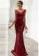 Women Off Shoulder Sequin Backless Maxi Dress