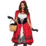 Halloween little red riding hood costume adult cosplay party nightclub dance queen costume