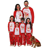 Christmas deer print pajamas, home clothes family wear