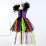 Halloween girls tail skirt wizard yarn dress skirt witch funny dress