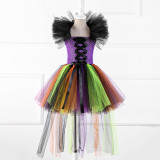 Halloween girls tail skirt wizard yarn dress skirt witch funny dress