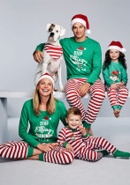 Christmas Striped Printed Home Clothes family wear