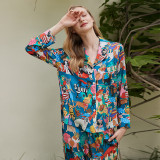 Halloween Dog Women's Pajamas Spring And Autumn Long Sleeve Printed Casual Homewear Set