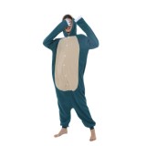 Cartoon-Tier-Einteiler-Pyjama aus Fleece für Erwachsene, Halloween-Paar-Hauskleidung