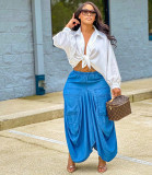Ropa de mujer Falda irregular con bolsillos grandes estilo callejero tendencia femenina