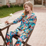 Halloween Dog Women's Pajamas Spring And Autumn Long Sleeve Printed Casual Homewear Set