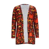 Spring And Autumn Women's Halloween Printed Tops Fashion Cardigans