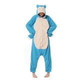 Cartoon-Tier-Einteiler-Pyjama aus Fleece für Erwachsene, Halloween-Paar-Hauskleidung