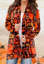Frühlings- und Herbst-Frauen-Halloween-bedruckte Oberteile, modische Strickjacken