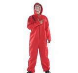 Halloween Dance Cosplay Costume Mask Red Jumpsuit