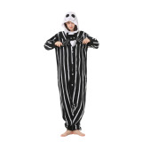 Halloween skelet prop kostuum cartoon dier eendelige jumpsuit pyjama