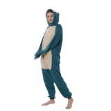 Cartoon Animal One-Piece Pajamas Fleece Adult Halloween Couple Home Clothes