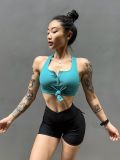 Women Ribbed Fitness Yoga Sports Bra Tank Top