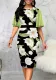 Sexy Fashion Printed Short Sleeve Round Neck Women's Dress