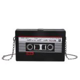 Style Radio Damen-Tasche, trendige Box, kleine quadratische Tasche, Kette, Schultertasche, Messenger-Tasche