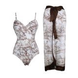 Traje de baño de una pieza para mujer, ajustado, ajustado, Fs, bolsa dura, protector solar, falda larga, traje de baño de dos piezas para aguas termales