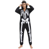 Halloween Skull Men's Jumpsuit Pajamas Home Clothes
