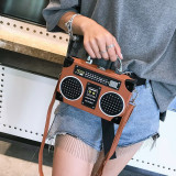 Radio Bag Box Shoulder Crossbody Bag Creative Style Funny Handbag For Women