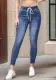 Women's Elastic Waist Drawstring Stretch Tight Denim Pants