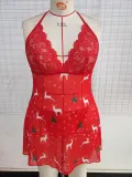 Sexy Christmas Prints Nightdress