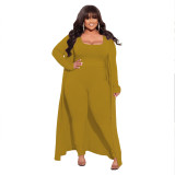 Autumn And Winter High Stretch Ribbed Three-Piece Plus Size Fashionable And Sexy Pants Set