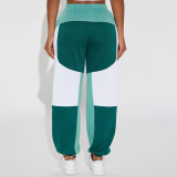 Fashionable Color Matching Loose Sports Pants Elastic Waist Outdoor Jogging Casual Sweatpants
