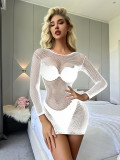 Sexy Lingerie Sexy Fishnets See-Through One-Piece Fishnet Nightdress