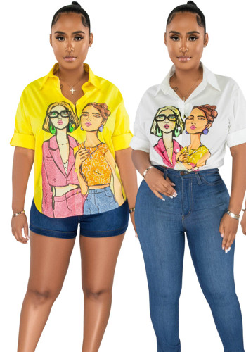 Sexy Fashion Digital Printed Women's Shirt