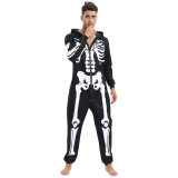 Halloween Skull Men's Jumpsuit Pajamas Home Clothes