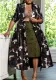Camouflage Print Trench Coat