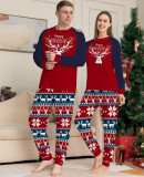 Christmas Colorblock Elk Family Pajama Two-Piece Set