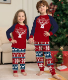 Christmas Colorblock Elk Family Pajama Two-Piece Set