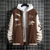Men's Baseball Uniform Jacket Spring And Autumn Trendy American High Street Young Men's Loose Casual Coat