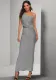 Women's One-Shoulder Elegant Plus Size Solid Color Dress