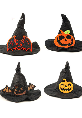 Halloween Pet Hat Witch Hat Pumpkin Funny Dog Halloween Hat Pet Party Clothes