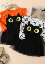 Girls Spring And Autumn Long Sleeve Dress Trendy Baby Girl Halloween Dress Children's Cartoon Princess Dress