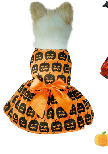 Halloween Pet Skirt Pumpkin Funny Ghost Festival Party Dog Skirt Pet Clothes