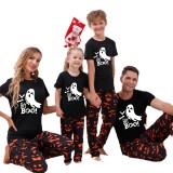 Halloween Home Wear Parent-Child Wear Long-Sleeved Spring And Autumn Pajamas Set