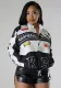 Women Autumn and Winter Detachable Printed Jacket